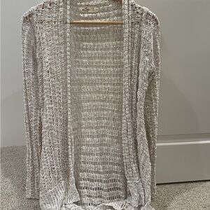 Hollister Light Gray Open Knit Duster